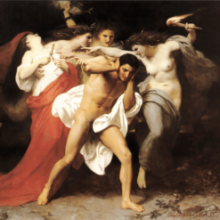 Affordable Oil Painting Reproduction of "Orestes Pursued by the Furies" – Bouguereau Mythological Artwork, Handcrafted in Dafen Village