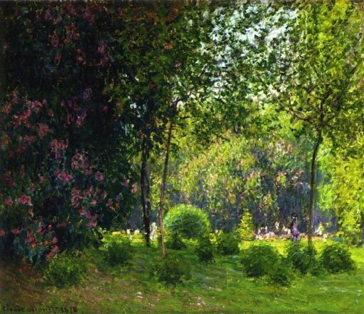 Hand-Painted Oil Painting of Monet’s Park Monceau 2 (1878) – Perfect for Home Décor, Crafted in Dafen Village