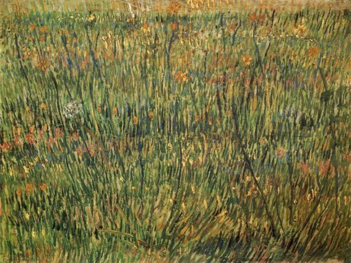 Handmade Pasture in Bloom 1887 Oil Painting by Vincent van Gogh – Perfect for Art Lovers