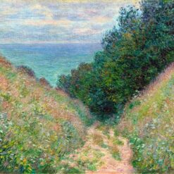 Dafen Village Oil Painting Studio: Reproduction of Path at La Cavee, Pourville by Claude Monet, Perfect for Home Decor