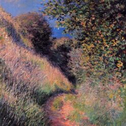 Claude Monet Path at Pourville 1882 Reproduction - Beautiful Oil Painting for Living Room, Handmade in Dafen Village