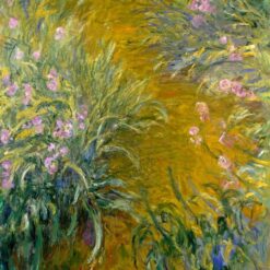 Path through the Irises (Monet) - Original Impressionist Oil Painting Reproduction by Dafen Village Artists