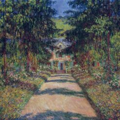 Claude Monet's Pathway in Monet's Garden at Giverny (1900) – Beautiful Custom Oil Painting by Dafen Village Studio Artists