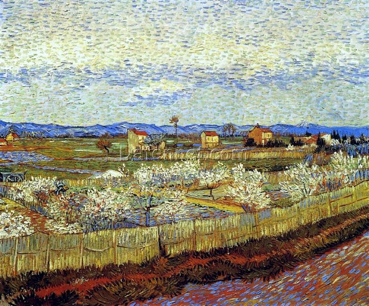 Peach Trees in Blossom 1889 Van Gogh | Original Oil Painting Reproduction from Dafen Village Artists