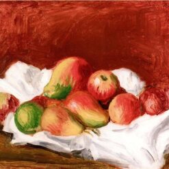 Pierre-Auguste Renoir "Pears and Apples" 1890 – Handcrafted Oil Painting Reproduction for Still Life and Kitchen Art Decor