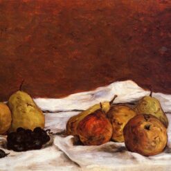 Pears and Grapes" by Paul Gauguin - Handcrafted Oil Painting Reproduction | Elegant Still Life Canvas Artwork