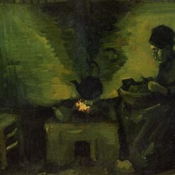 Vincent van Gogh's Peasant Woman by the Hearth, Oil Painting Reproduction, Hand-Painted Art from Dafen Village Studio