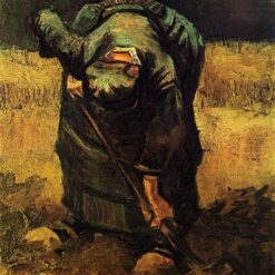 Peasant Woman Digging Oil Painting Reproduction by Dafen Village Artist - 1885 Vincent van Gogh Masterpiece
