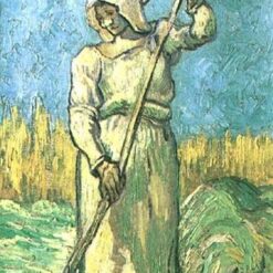 Hand-painted Van Gogh’s Peasant Woman with a Rake after Millet (1889) – Custom Oil Painting from Dafen Village