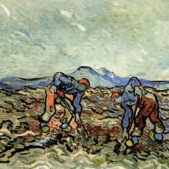 Stunning Peasants Lifting Potatoes Oil Painting by Vincent van Gogh - 1890 Reproduction, Crafted by Dafen Village Artist