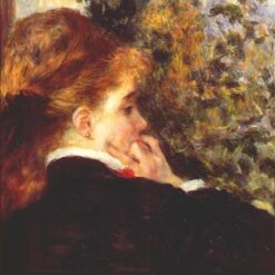 Renoir "Pensive" c.1875 – Premium Oil Painting Reproduction from Dafen Village Art Studio