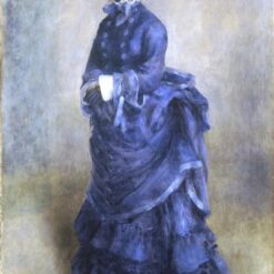 Pierre-Auguste Renoir "La Parisienne" ("The Blue Lady") 1874 – Handcrafted Oil Painting Reproduction for Elegant French Portrait and Fashion Art Decor