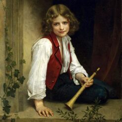 Hand-painted Oil Reproduction of Bouguereau's "Pifferaro" | Fine Art for Home Décor