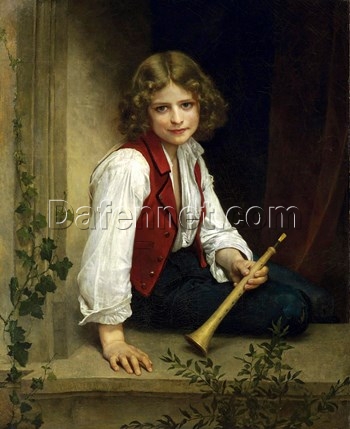 Hand-painted Oil Reproduction of Bouguereau’s “Pifferaro” | Fine Art for Home Décor