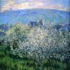 1879 Plums Blossom by Claude Monet – Custom Oil Painting | Dafen Village Artisan Work
