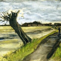 Hand-Painted Pollard Willow by Vincent van Gogh | 1882 Landscape Oil Painting from Dafen Village Studio