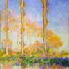 Custom Oil Painting of Monet's Poplars, Autumn, Pink Effect (1891) - Premium Art from Dafen Village