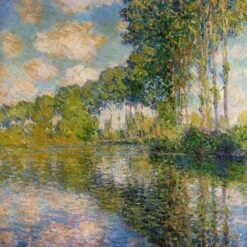 Oil Painting of Monet's Poplars On The Banks Of The River Epte (1891) – Custom Reproduction by Dafen Village Artists