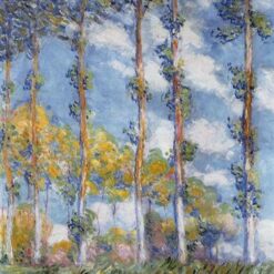 Elegant Poplars by Claude Monet - Custom Oil Painting Reproduction for Home Art - Dafen Village Studio