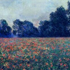 Handcrafted Poppies at Giverny Oil Painting - Claude Monet's Iconic Impressionist Garden Scene from Dafen Village