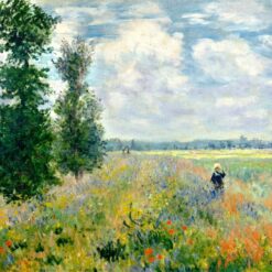Transform Your Space with Poppy Field, Argenteuil (1875) by Claude Monet – Custom Hand-Painted Oil Painting from Dafen Village Studio