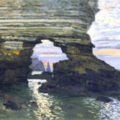 Impressionist Port d'Etretat (1873) by Claude Monet – Custom Hand-Painted Seascape from Dafen Village