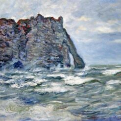 Impressionist Oil Painting of Port of Dieppe, Evening by Claude Monet (1882), Created by Dafen Village Artists