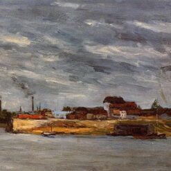 Port de Javel" by Paul Gauguin 1876 - Oil Painting Reproduction | Beautifully Detailed French Waterfront Art