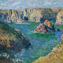 Authentic Reproduction of Port Donnant, Belle Ile (1886) by Claude Monet – Handcrafted Seascape Oil Painting by Dafen Village