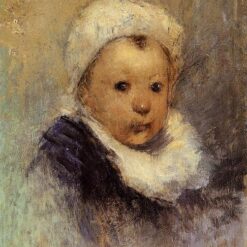 Aline Gauguin" by Paul Gauguin (c. 1877) - Oil Reproduction | Emotional Child Portrait from the Symbolist Master