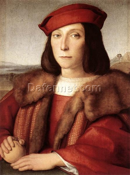 Custom High Renaissance Oil Painting – Raphael’s Portrait of a Man Holding an Apple, Hand-Painted Canvas from Dafen Village Art Studio