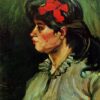 Custom Oil Painting: "Portrait of a Woman with a Red Ribbon" (1885) by Vincent van Gogh – High-Quality Art from Dafen Village
