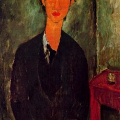 Portrait of Chaim Soutine" by Modigliani - 1917 Oil Painting Reproduction | Elegant Hand-Painted Canvas Artwork for Home Décor