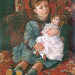 Fine Art Reproduction of Monet's Portrait of Germaine Hoschede with a Doll (1876-1877) | Dafen Village Custom Oil Painting