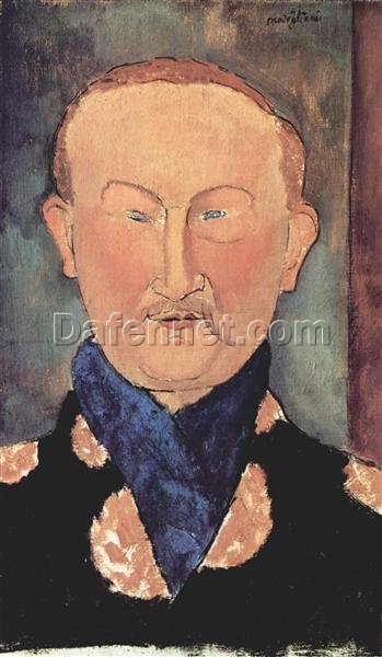 Portrait of Leon Bakst” by Amedeo Modigliani – 1917 Oil Painting Reproduction | Beautiful Hand-Painted Canvas Artwork for Art Collectors