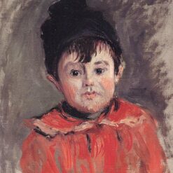 Elegant 1880 Portrait of Michael with Hat and Pom Pom – Claude Monet Oil Painting Reproduction on Canvas