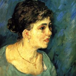 Elegant Woman in Blue by Vincent van Gogh - 1885, Custom Oil Painting from Dafen Village