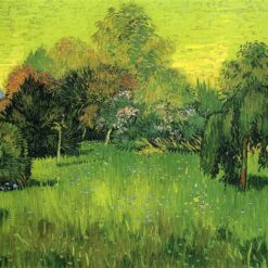 Vincent van Gogh’s Public Park with Weeping Willow – High-Quality Oil Painting Reproduction for Home Decor