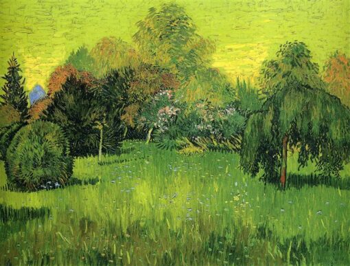 Vincent van Gogh’s Public Park with Weeping Willow – High-Quality Oil Painting Reproduction for Home Decor
