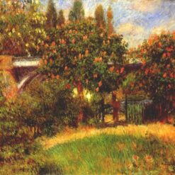 Pierre-Auguste Renoir "Railway Bridge at Chatou" 1881 – Handcrafted Oil Painting Reproduction for Landscape and Urban Art Decor