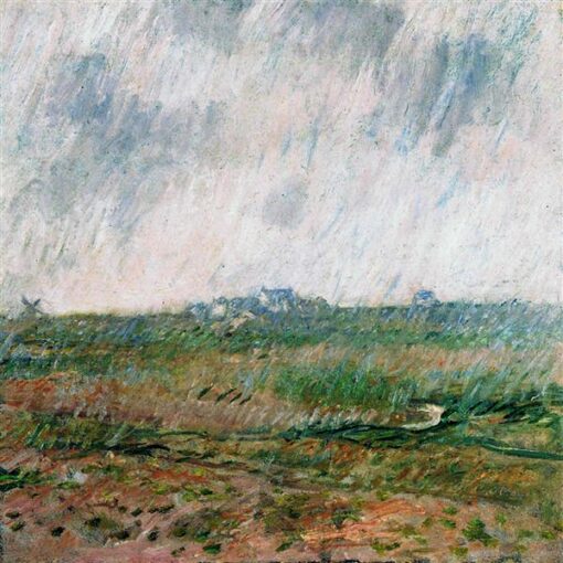 Claude Monet’s “Rain in Belle-Ile” (1886) – High-Quality Oil Painting Reproduction from Dafen Village