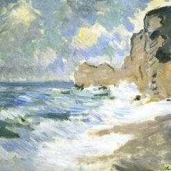 Receding Waves by Claude Monet | Vibrant 1883 Seascape Painting | Custom Oil Painting on Canvas