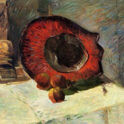 Red Hat" by Paul Gauguin 1886 - Hand-Painted Oil Painting Reproduction | Vibrant Portrait with Bold Colors
