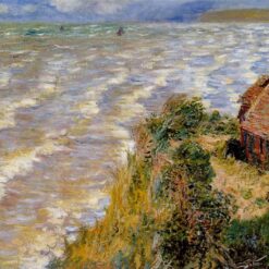 Hand-Painted Rising Tide at Pourville (1882) by Claude Monet - Dafen Village Studio's Reproduction of Classic Impressionist Art