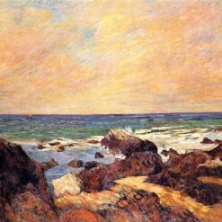 Paul Gauguin "Rocks and Sea" 1886 - Oil Painting Reproduction | Striking Ocean Scene with Natural Beauty