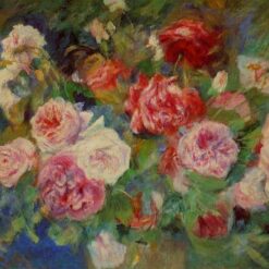 Pierre-Auguste Renoir "Roses" c.1885 – Handcrafted Oil Painting Reproduction for Floral Art and Romantic Decor