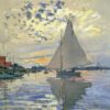 Claude Monet Sailboat at Le Petit-Gennevilliers 1874 – Custom High-Quality Oil Painting Reproduction