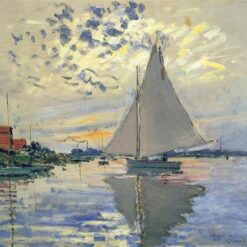 Claude Monet Sailboat at Le Petit-Gennevilliers 1874 – Custom High-Quality Oil Painting Reproduction
