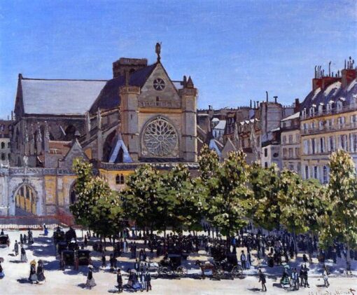 Claude Monet’s Saint Germain l’Auxerrois (1867) – Custom Oil Painting Reproduction, Ideal for Luxury Home Decor