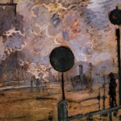 Authentic Claude Monet Saint-Lazare Station, Exterior (1877) Oil Painting - Handmade in Dafen Village Studio